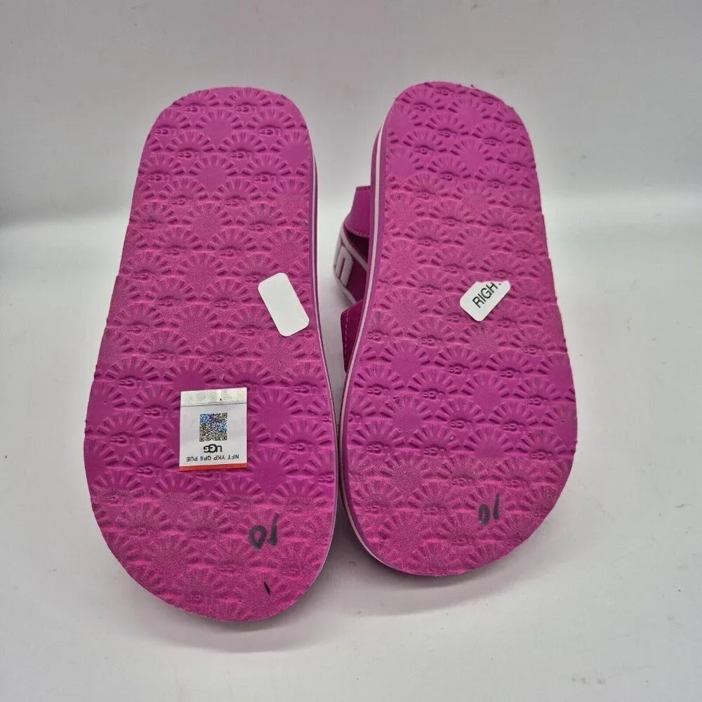 UGG Youth Girl Size 10 Sandals Slip On Shoes Slide Slipper Ankle Strap Pink 150